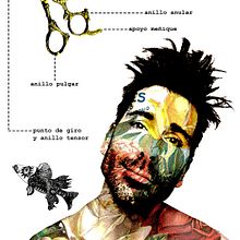 tatuar a un peluquero . Ilustrație tradițională de Nines Nueve - 12.18.2016