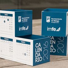 Diseño de calendario coporativo para  el  Instituto Municipal para la Formación y el Empleo (IMFE) de Málaga Ein Projekt aus dem Bereich Br, ing und Identität, Design, Produktdesign und Grafikdesign von DIKA estudio - 16.12.2015