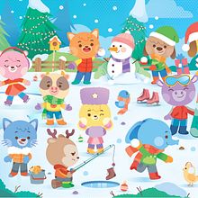 Kawaii Winter!. Un progetto di Design, Character design e Illustrazione tradizionale di Pamela Barbieri - 20.12.2016
