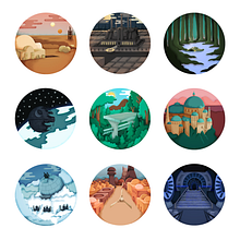 STAR WARS Illustrated sceneries. Film, Video, TV, Graphic Design, and Traditional illustration project by Lucía Gómez Alcaide - 12.21.2016