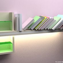 Estantería con libros. (Iluminación y físicas). 3D, Interior Architecture, Design, Lighting Design, and Motion Graphics project by Fco Javier Morón Vázquez - 12.22.2016
