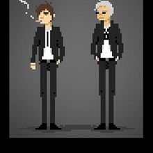 Trabajo de Clase - PIXEL ART de DEAR BLOOD (Webcomic Original). Comic, Design, and Game Design project by Paula Franco Abellán - 12.24.2016