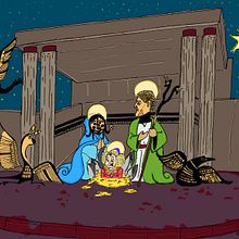 Nacimiento en Ilici 2016. Fine Arts, Comic, Education, and Traditional illustration project by Alejandro Fuentes Alonso - 12.22.2016