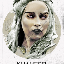 Mi Proyecto del curso: Retrato ilustrado con Photoshop - Khaleesi. Graphic Design, and Traditional illustration project by Ari - 12.26.2016