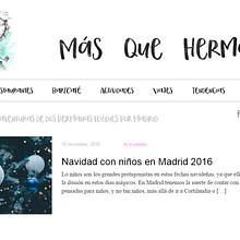 Diseño y desarrollo web wordpress. Blog Más que Hermanas Ein Projekt aus dem Bereich Webentwicklung und Webdesign von Marta García del campo - 27.12.2016
