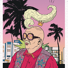 Krispín en Miami (trabajo personal). Un projet de B, e dessinée, Design graphique et Illustration traditionnelle de Chete Sanchez - 27.12.2016