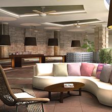 Lobby Uvero Alto. 3D, Architecture, Interior Architecture, Design, Interior Design, Photograph, Infographics, Photograph, and Post-production project by Jonatan Clavo - 12.27.2016