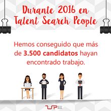 Infografía anual 2016 de Talent Search People. Un proyecto de Br e ing e Identidad de Talent - 28.12.2016