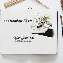 The Gold Bug - Edgar Allan Poe. Traditional illustration project by Irene Mayorga - 01.17.2015