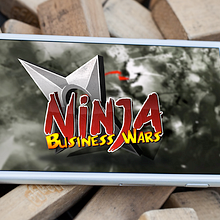 Ninja Business Wars - Videogame Logo Ein Projekt aus dem Bereich Spieldesign, Grafikdesign, Naming und UX / UI von Irene Mayorga - 19.12.2016