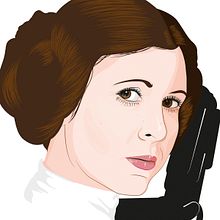Hasta siempre Leia. Projekt z dziedziny Trad, c i jna ilustracja użytkownika Carlos Rex Estrada - 01.01.2017