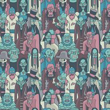 PATTERN MONSTRUOSO. Een project van  Ontwerp, Ontwerp van personages, Redactioneel ontwerp, Traditionele illustratie, Packaging y Patroonontwerp van Jota Han - 01.01.2017
