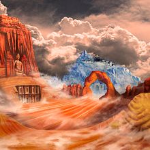 Mi Proyecto del curso: Matte Painting: creando mundos fotorrealistas. Set Design, Sculpture, Traditional illustration, and Painting project by David Sanchez Rodriguez - 02.13.2017