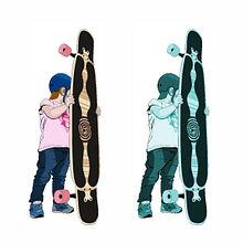 LONGBOARD ALBACETE cartel ilustrado Ein Projekt aus dem Bereich Traditionelle Illustration und Grafikdesign von Ramón González - 02.01.2017