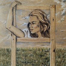 Dibujo sobre madera Ein Projekt aus dem Bereich Bildende Künste und Traditionelle Illustration von Coral - 13.11.2016