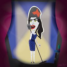 Mi proyecto: Amy Whinehouse. Traditional illustration project by Kike Lucas Abreu - 01.08.2017