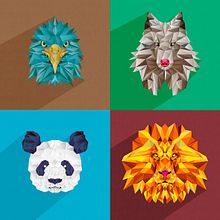 Geometric Animals. Un progetto di Belle arti, Design, Graphic design e Illustrazione tradizionale di Helios Leyton - 08.01.2017