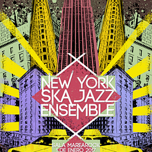 New York Ska-Jazz Ensemble: Ilustración para music lovers. Un proyecto de Ilustración tradicional de Alberto Ferrándiz - 09.01.2017