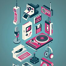 Retro Technology. Traditional illustration project by Ricardo Polo López - 01.09.2017