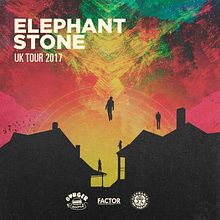 Cartel de gira de Elephant Stone. Un projet de Collage , et Direction artistique de Fran Rodríguez - 09.01.2017