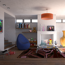 Sala familiar. 3D, Architecture & Interior Architecture project by irene_3d - 01.09.2017