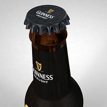 Botella GUINESS Cinema 4D. Un proyecto de 3D, Diseño, Diseño de producto, Diseño gráfico y Packaging de Ana S. Dullius - 25.11.2016