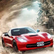 Matte painting Chevrolet Corvette . Un progetto di Design e Graphic design di Thomás Reynoso Vazquez - 17.01.2017