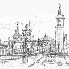 Alcalá de Henares sketchbook#2. Architecture, and Traditional illustration project by Chema G. Baena Art - 01.18.2017