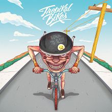 Tropikal Bikes. Street Art, Fine Arts, Art Direction, Design, Character Design, Graphic Design, Design Management, Traditional illustration, Painting, Advertising, and Screen Printing project by Shiffa McNasty - 09.09.2014