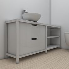 Mueble de Lavabo. Projekt z dziedziny 3D, Architektura wnętrz, Projektowanie wnętrz, Projektowanie i w i rób mebli użytkownika Susana Gutiérrez González - 01.12.2016