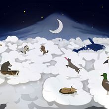 EL CIELO DE LOS ANIMALES. Ilustração tradicional projeto de Luis Carvalhosa - 20.01.2017