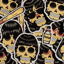 Creepy Creepy Hey Ramones Skull Fan Art. Un progetto di Product design, Graphic design e Illustrazione tradizionale di Leila Argul - 31.12.2010