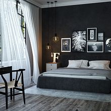 winter bedroom - 3dmax, Vray, Ps. 3D, Architecture, Interior Architecture, Design, Lighting Design, Interior Design, Furniture Design, and Making project by GOEK. - 01.23.2017