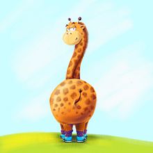 Diseño de personajes: Jirafilla. Character Design, and Traditional illustration project by Carla Monguio - 11.24.2016