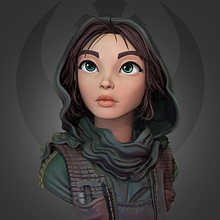 Mi Proyecto del curso: Jyn E. 3D, and Character Design project by Andrés Felipe - 01.25.2017