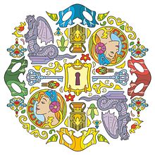 Libro de mandalas modernistas para colorear. Projekt z dziedziny Trad, c i jna ilustracja użytkownika Hector Honrubia - 14.12.2015