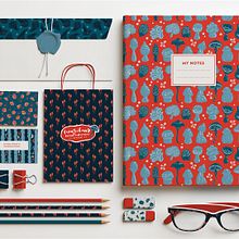 Fungiland- Stationery Pattern Collection. Pattern Design project by Pupa Pupapop - 01.27.2017