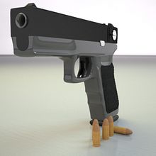 Pistola 3DMax.. 3D, Lighting Design, and Photograph project by Jorge Domínguez Fernández - 06.12.2016