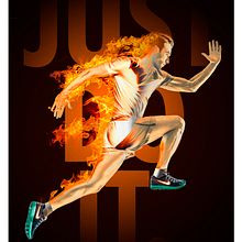 Cartel prototipo Nike.. Design, Information Design, Graphic Design, Photograph, Marketing, T, and pograph project by Jorge Domínguez Fernández - 08.11.2016