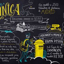 Mural para Correos Labs. Un proyecto de Ilustración tradicional y Lettering de vireta - 29.05.2018
