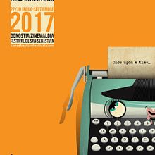 cartel Nuevos directores para el Zinemaldia de Donosti. Ilustração tradicional projeto de Rafa Velásquez - 31.01.2017