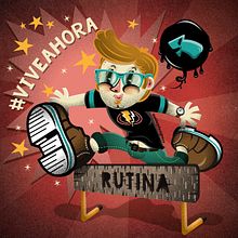 "saltar la rutina". Graphic Design, and Traditional illustration project by Rafa Velásquez - 08.31.2016