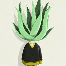 Hombre Sábila. Traditional illustration project by kaiz_orangutan - 01.31.2017
