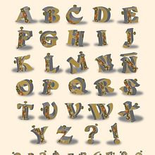 Tipografía 3D Steampunk. Graphic Design, T, and pograph project by Ángela Gutiérrez García - 02.01.2017