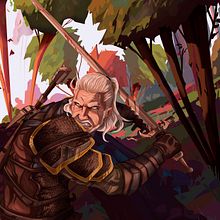 The Witcher . Fine Arts, and Traditional illustration project by Sergio Peña - 02.04.2017