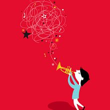 Colours and music . Design grafic & Ilustrație tradițională de Viuleta crespo - 02.10.2017