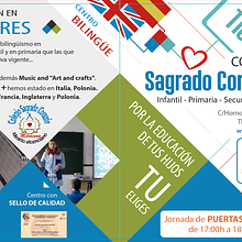 Díptico publicitario para Colegio concertado en Granada. Br, ing, Identit, Information Design, and Graphic Design project by Esther Martínez Recuero - 02.10.2017