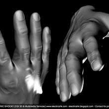 Manos CGI 3D sin Textura. 3D, and Graphic Design project by Ivan C - 01.09.2016