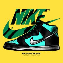 Nike Dunk SB High. Un progetto di Design, Graphic design e Illustrazione tradizionale di Kevin Chichoa - 15.08.2017