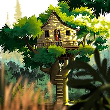 La casa del árbol. Animation, and Traditional illustration project by Begoña Fernández Corbalán - 02.13.2017